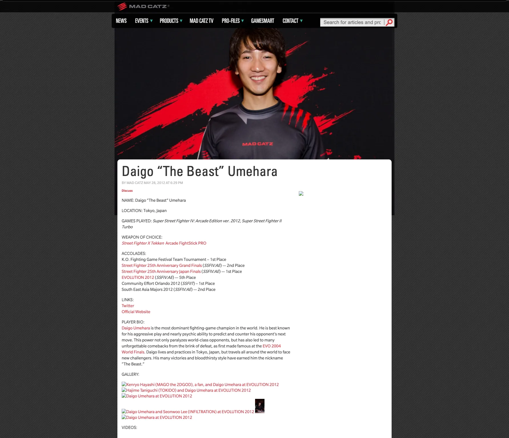 Pro-Files athlete profile — Daigo