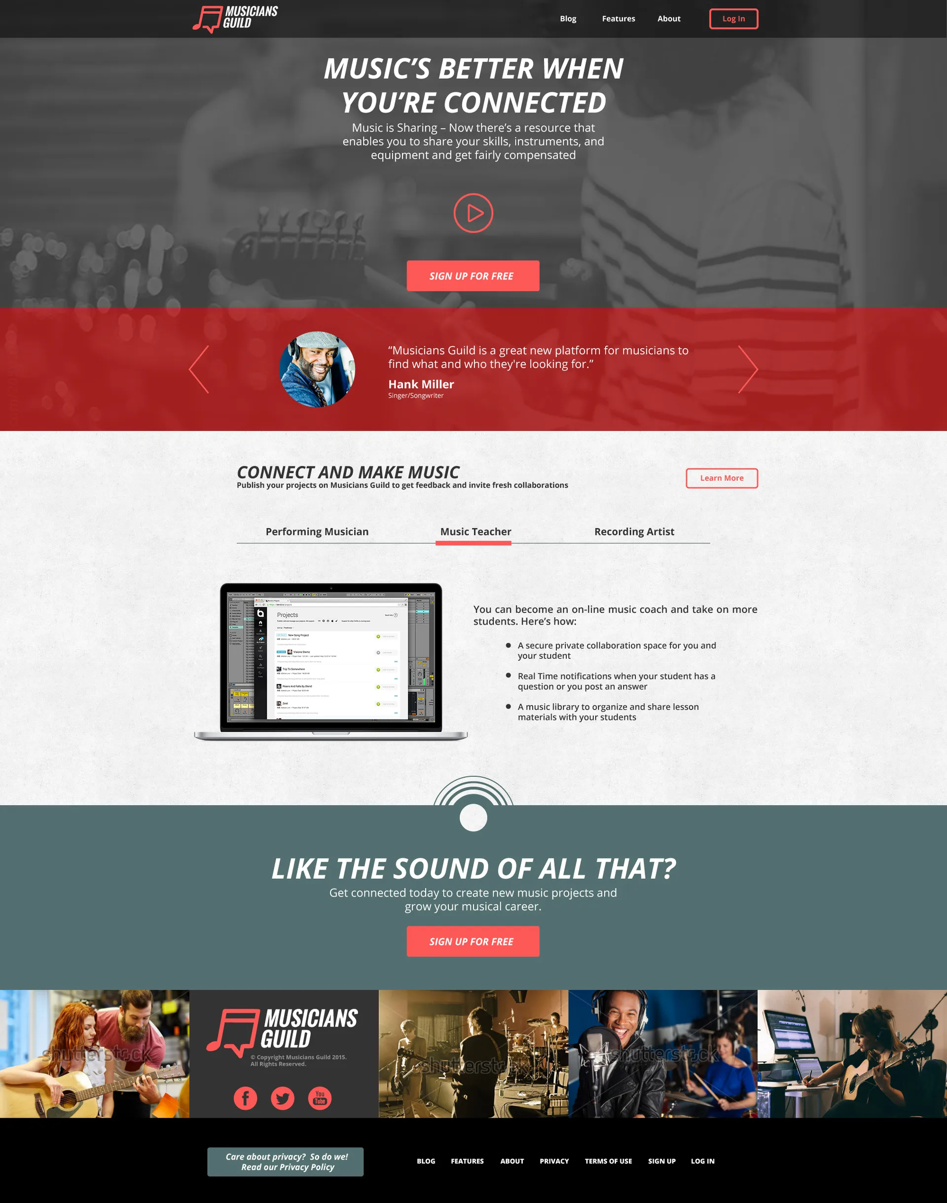 Musicians Guild homepage