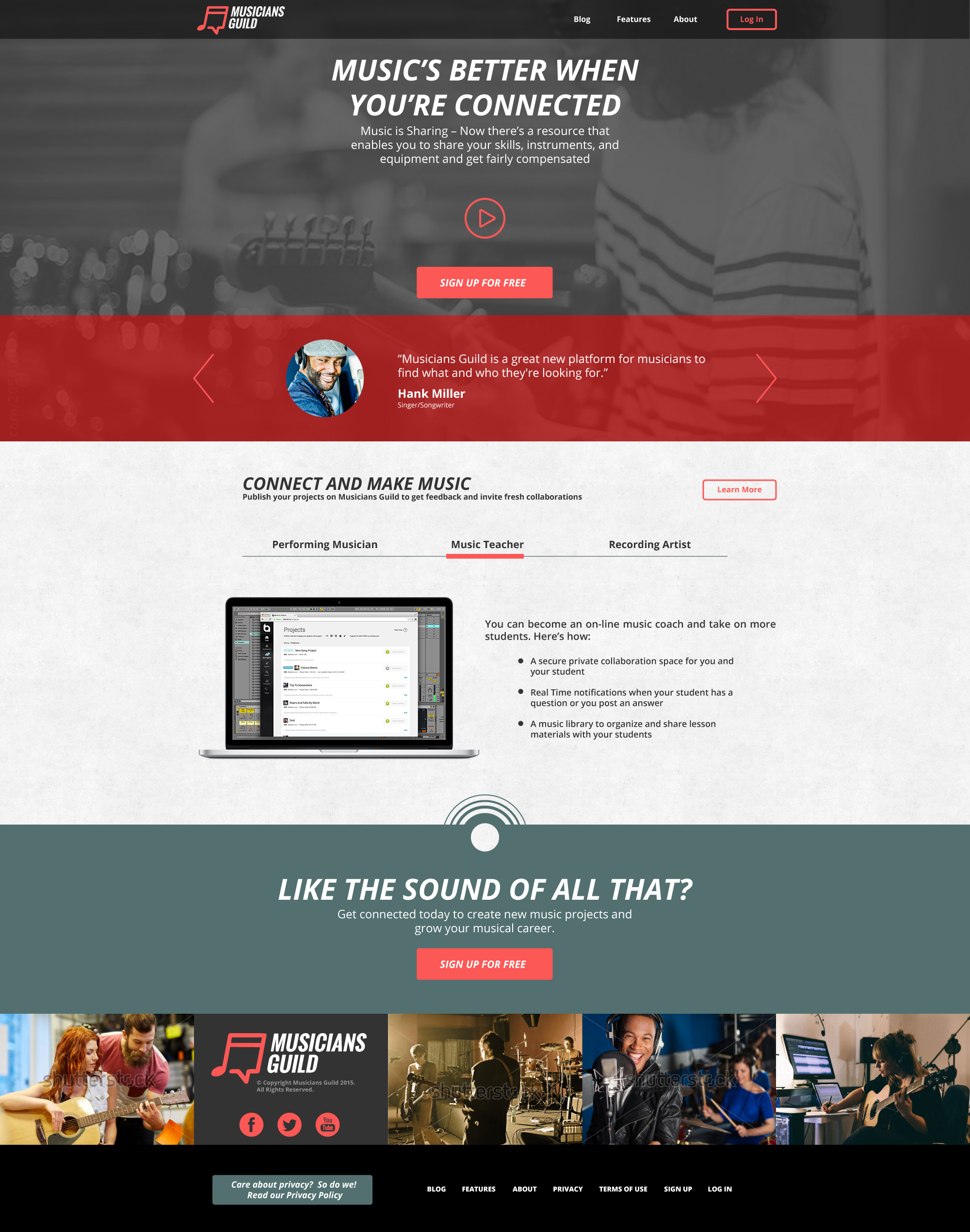 Musicians Guild homepage